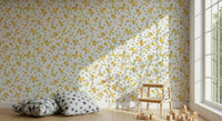 Sweet fledgling ducklings illustrate this Watercolor Chicks wallpaper mural.