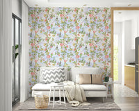 Watercolor wall art with elegant blossoms

