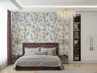 Subtle floral wallpaper for living room

