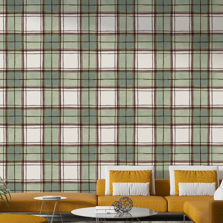 Hand-drawn stripe pattern with watercolor effect

