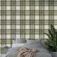 Watercolor striped wallpaper in soft tones

