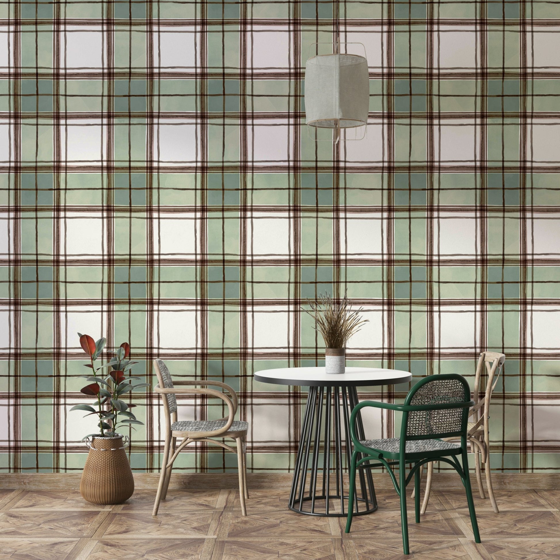 Abstract stripe design in subtle watercolour shades

