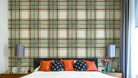 Geometric stripes wallpaper with watercolor texture

