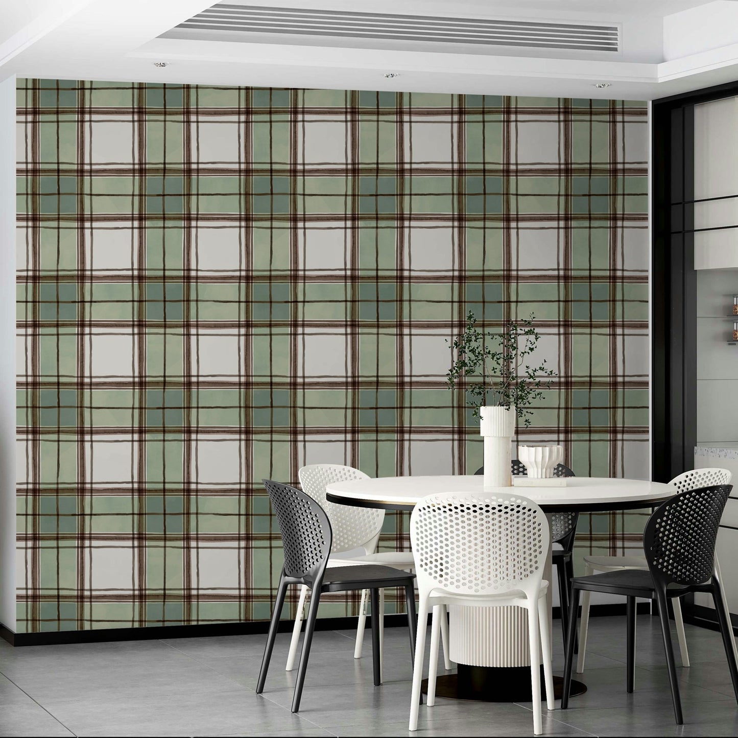 Vertical and horizontal watercolor stripe wallpaper

