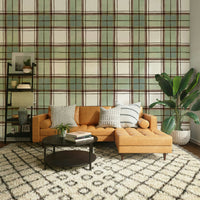 Watercolor stripe wallpaper for calm interiors

