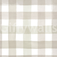 Watercolor Classic Gingham Beige Wallpaper⁠