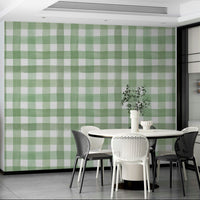 Classic watercolor gingham wall mural

