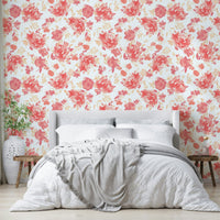 Classy watercolor roses wallpaper for walls

