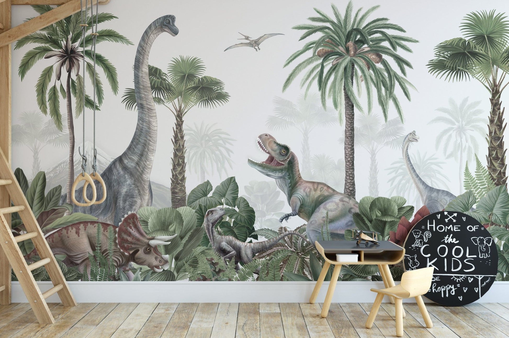 Watercolor Dinosaur wallpaper for walls - Giffywalls KB22