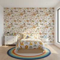 Cute farm animals wall mural Watercolor Farm Fun design., GD7215