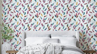 Vivid color feather wallpaper

