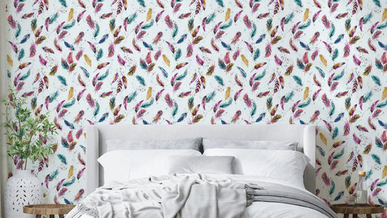 Vivid color feather wallpaper, GD889