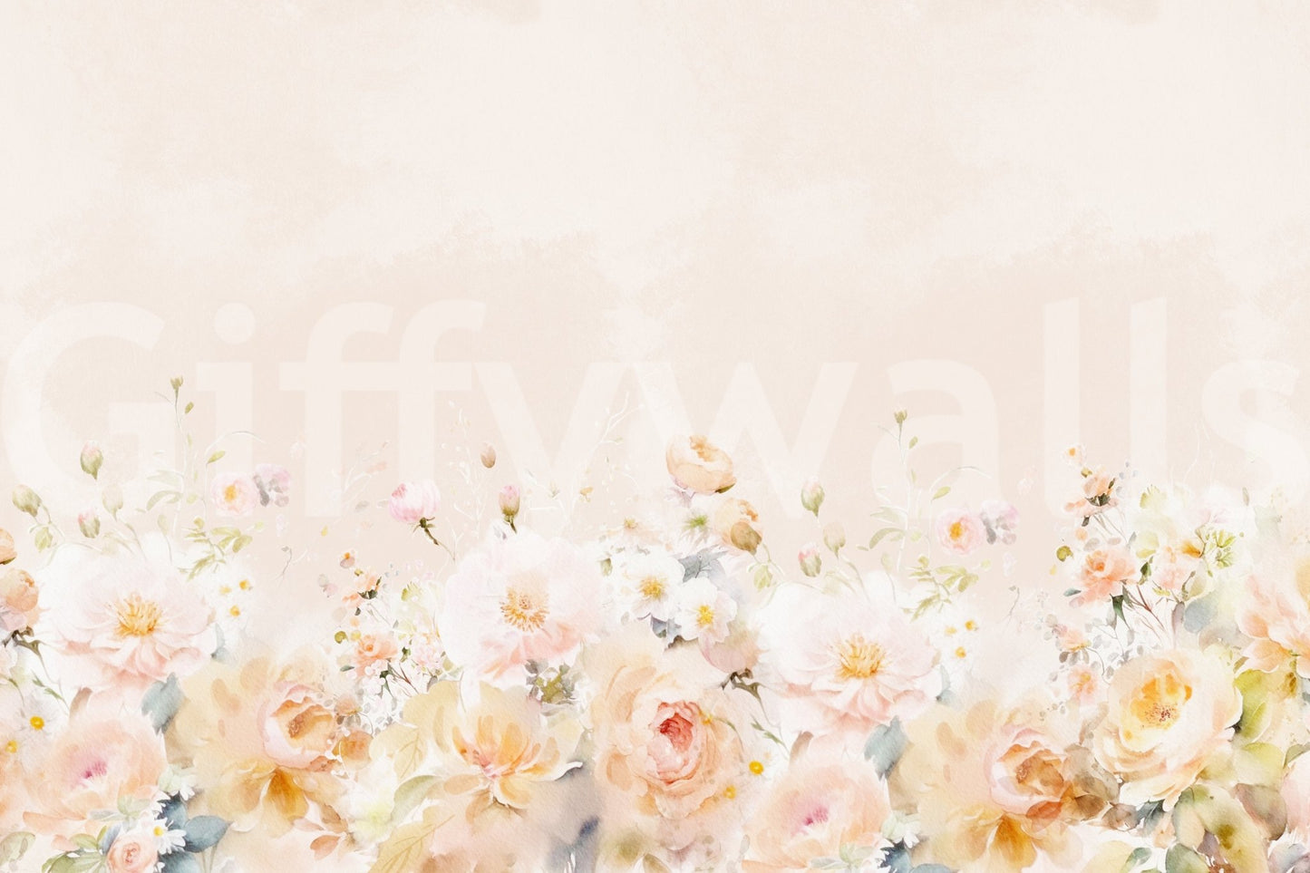 Watercolor Floral Dream Wall Mural