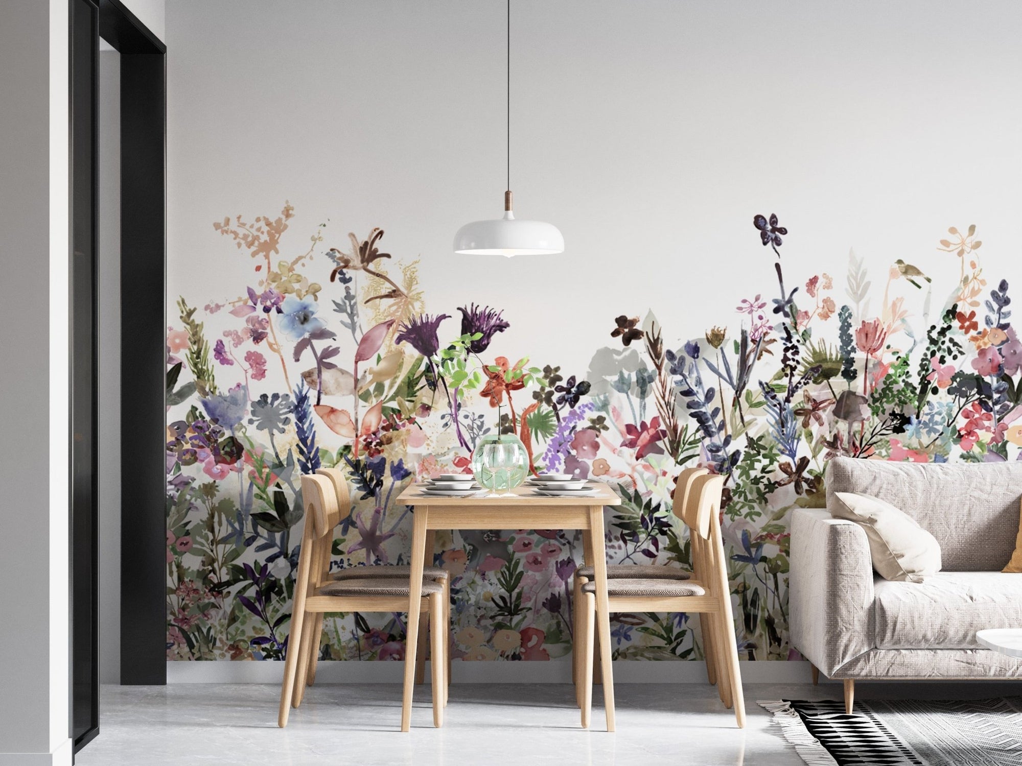 Meadow Flowers Watercolor Wallpaper
 B578
