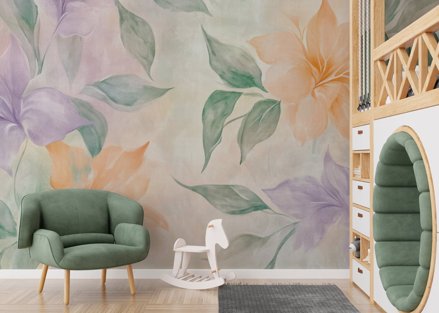 Elegant watercolor flowers wallpaper

