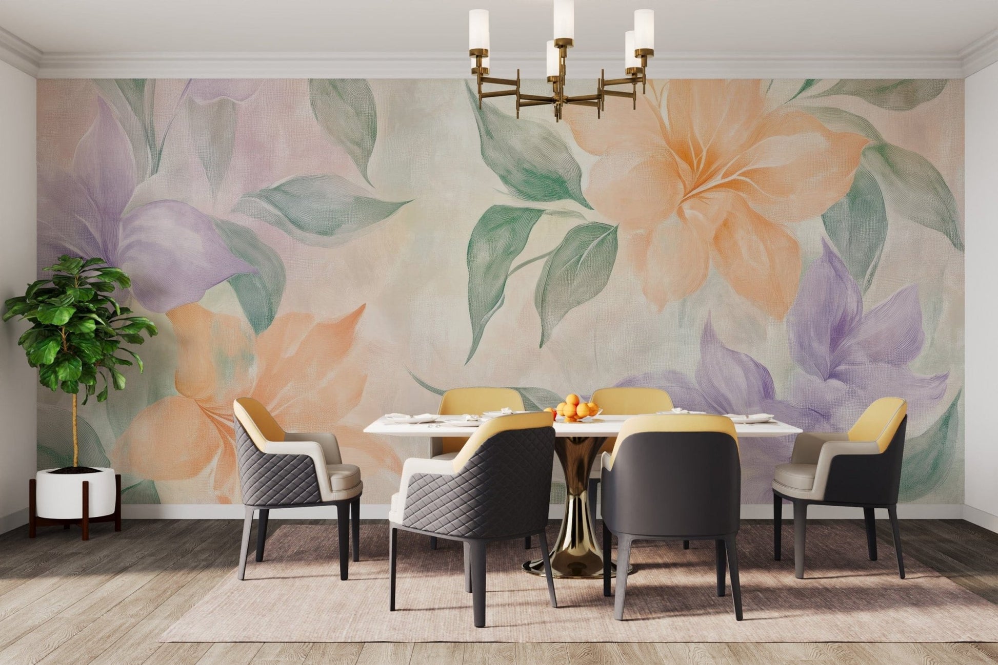 Botanical watercolor wall art
