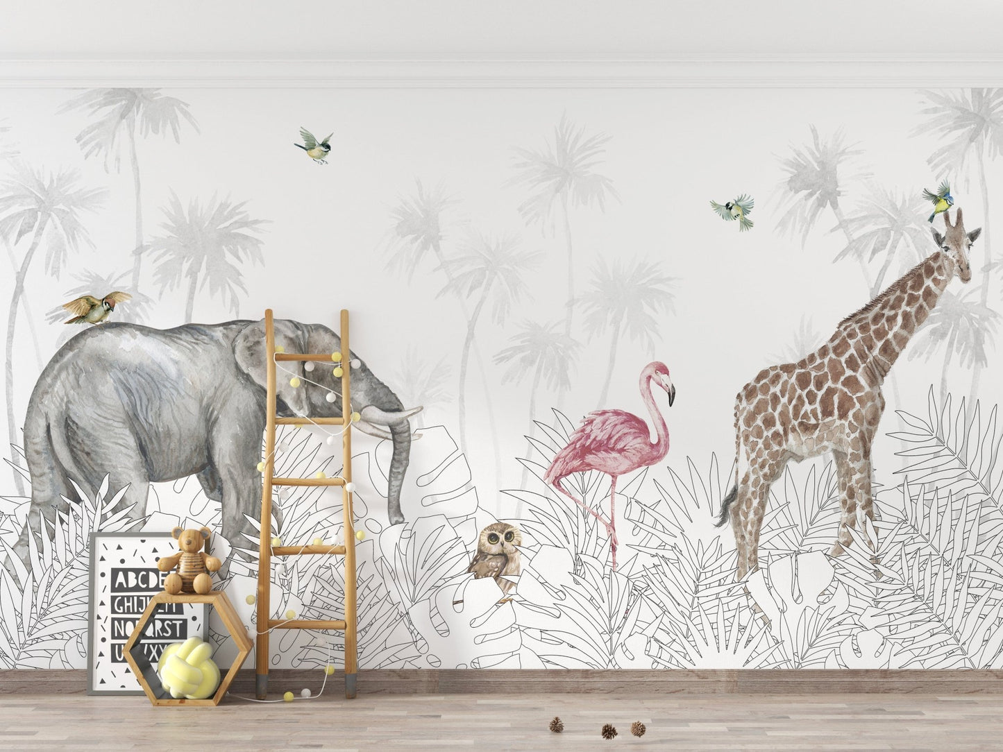 Feral Fauna Woods Wallpaper Mural - Giffywalls A680