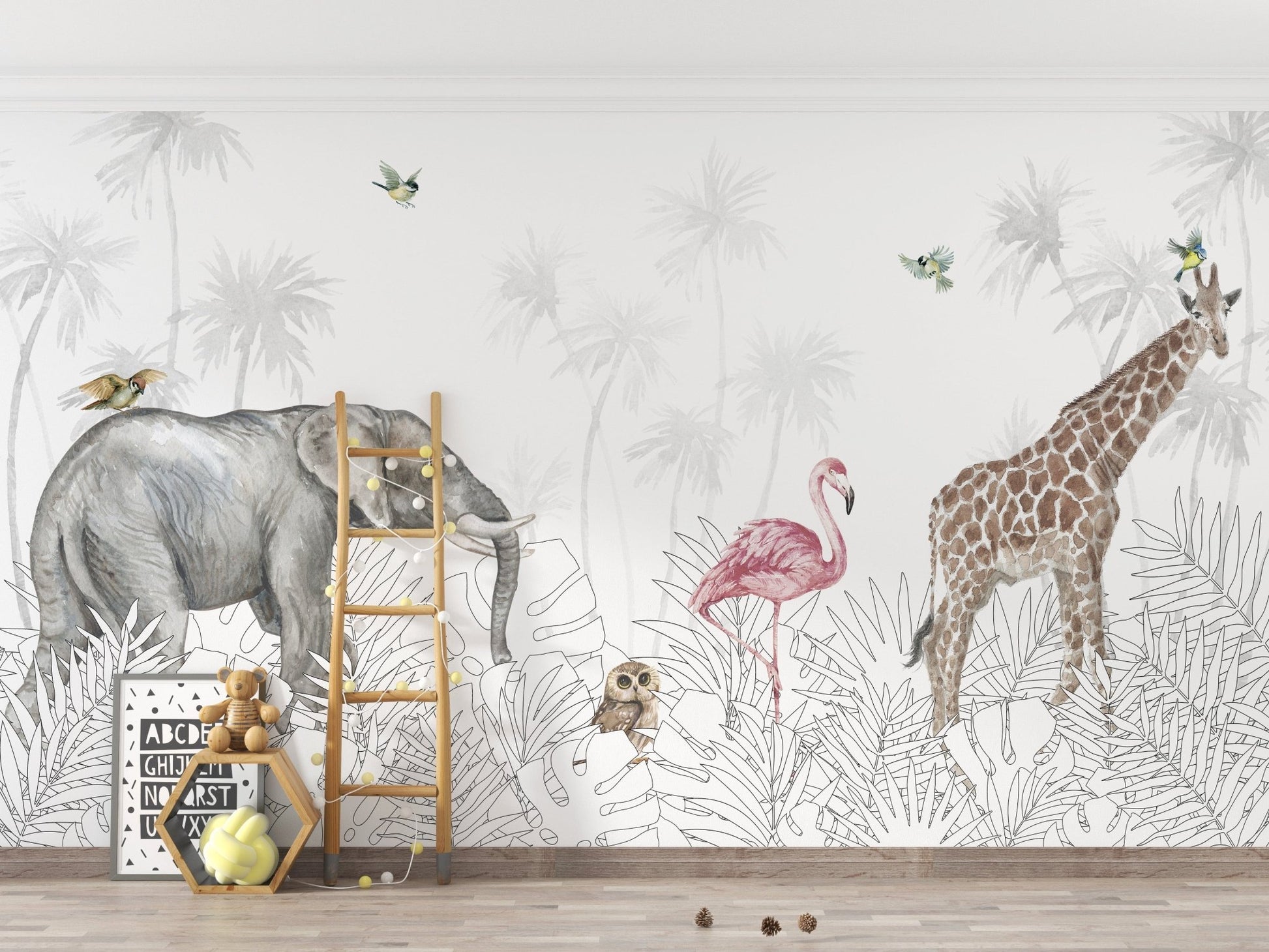 Feral Fauna Woods Wallpaper Mural - Giffywalls A680