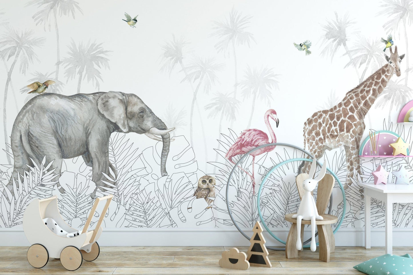 Feral Fauna Woods Wallpaper Mural - Giffywalls A680