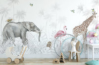 Feral Fauna Woods Wallpaper Mural - Giffywalls A680