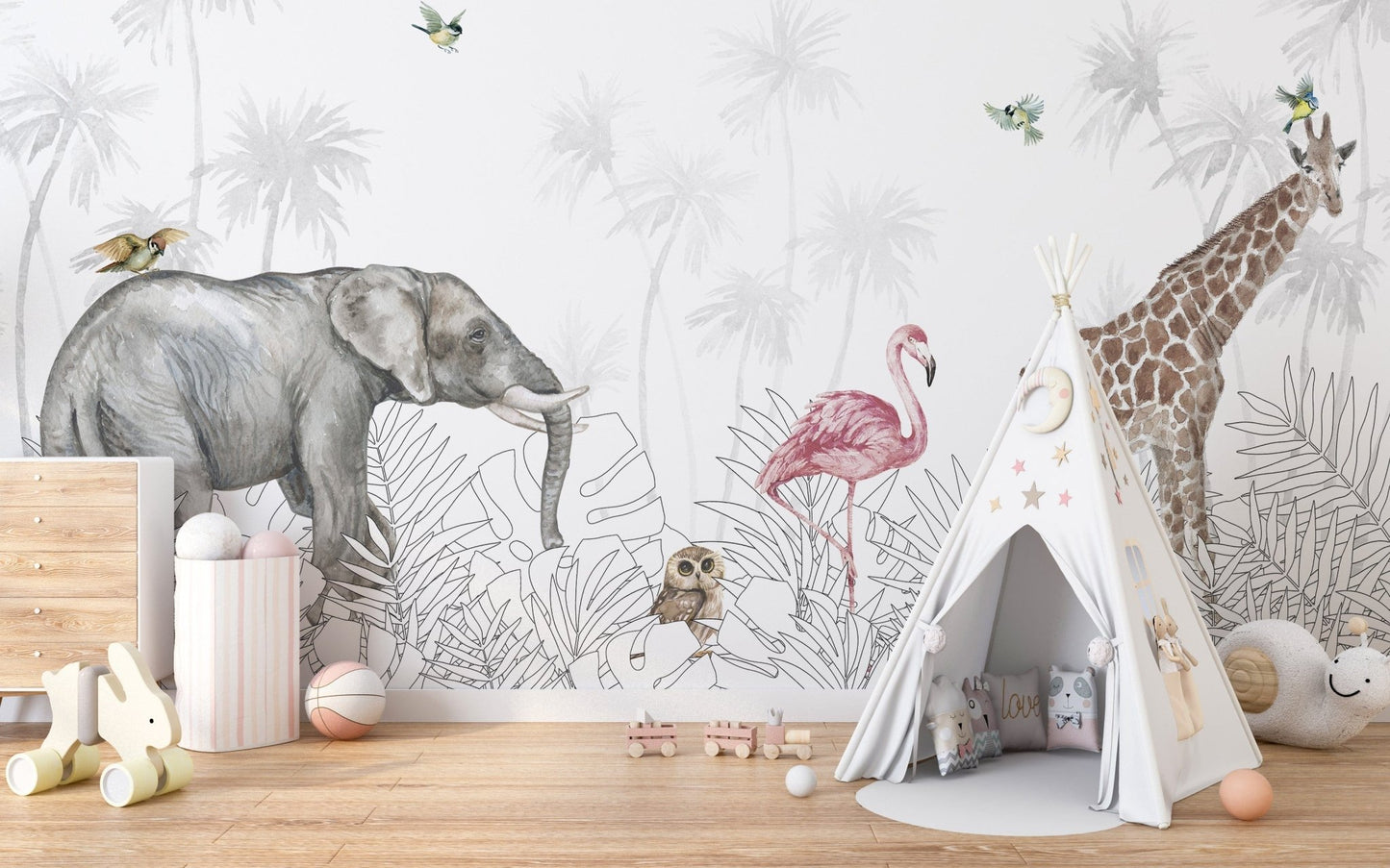 Feral Fauna Woods Wallpaper Mural - Giffywalls A680
