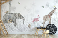 Feral fauna wallpaper for children’s bedrooms A680
