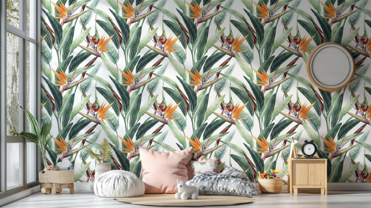 Green Tropical Leaves Wallpaper B220
