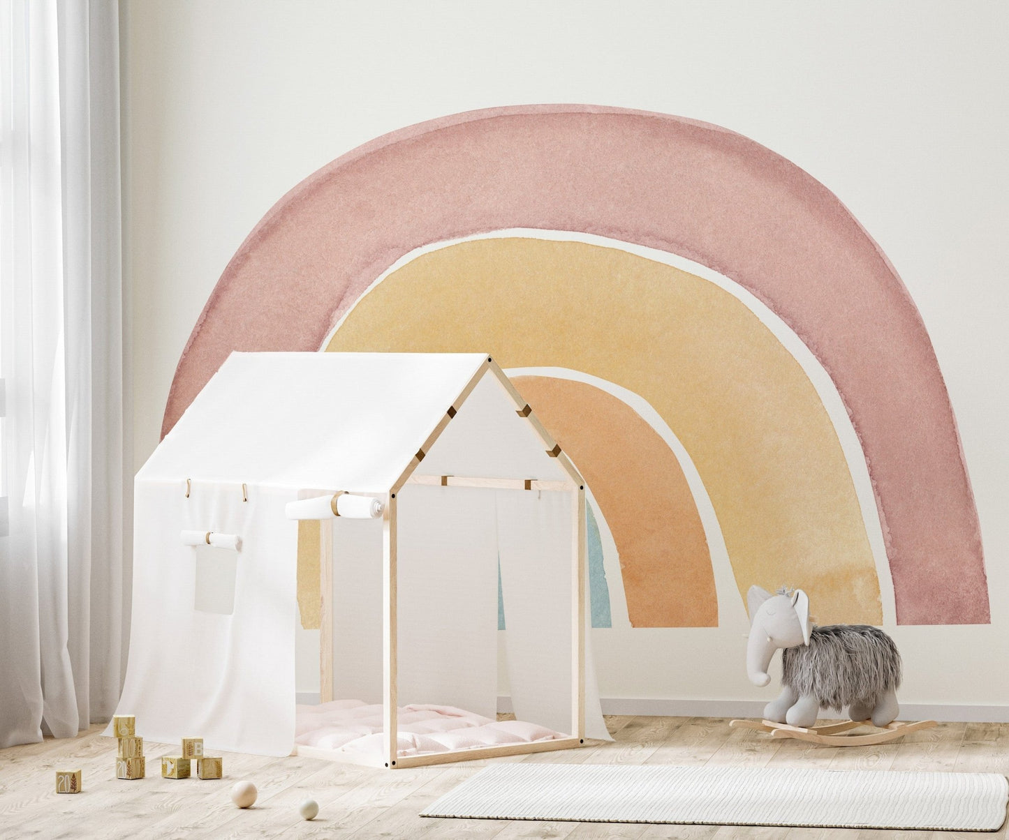 Watercolor Rainbow Colorful Wallpaper Murals - Giffywalls