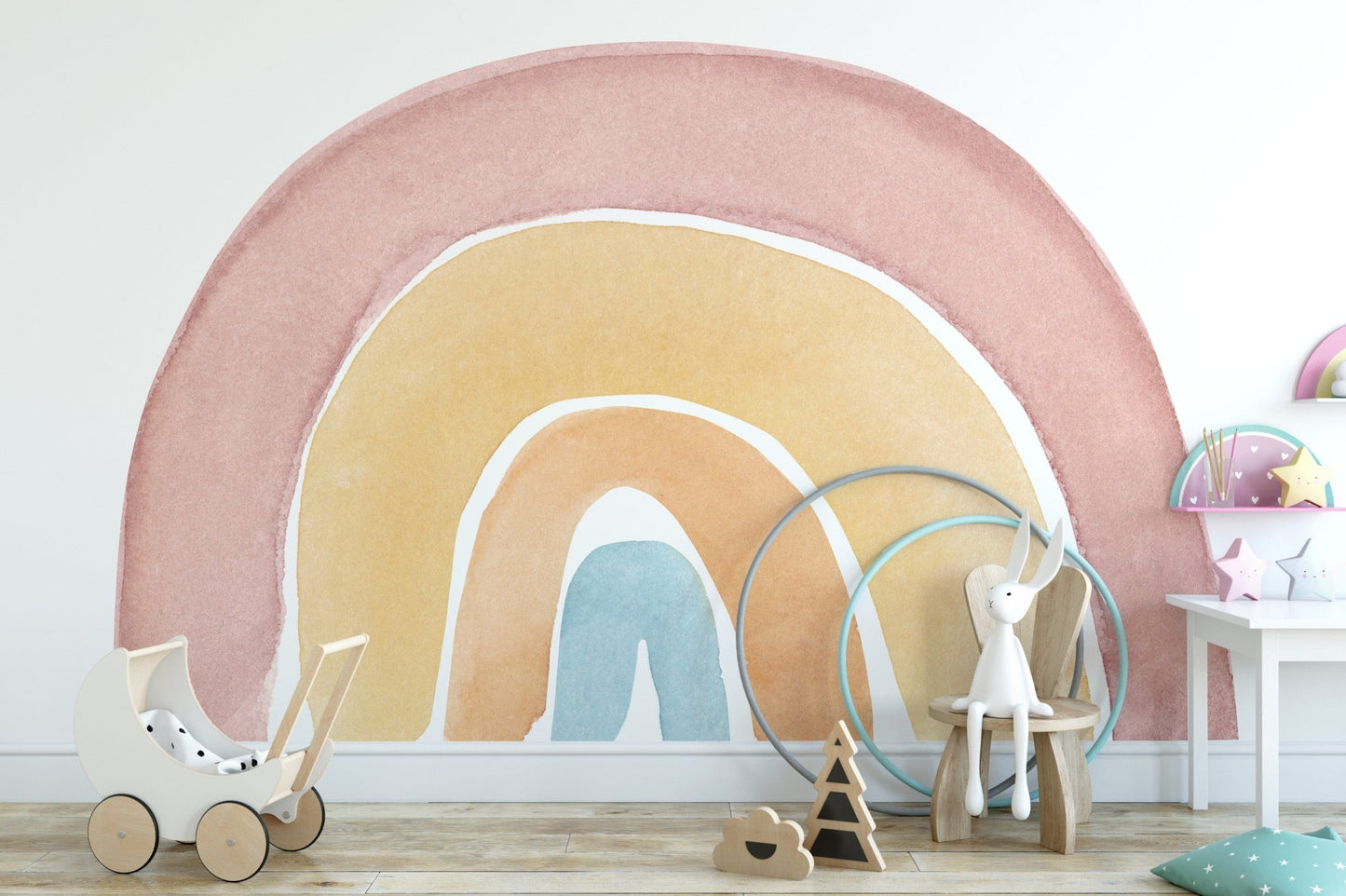 Watercolor Rainbow Colorful Wallpaper Murals - Giffywalls