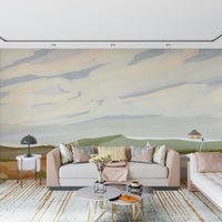 Brushstroke horizon wallpaper capturing the essence of Watercolor Hills.