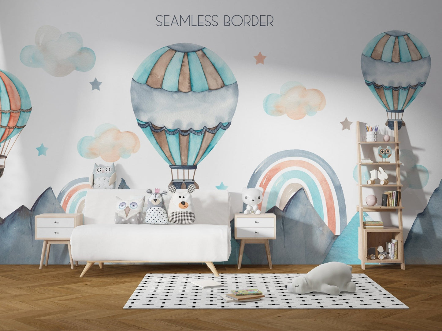 Watercolor Hot Air balloons Wallpaper - Giffywalls