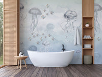 Underwater Jellyfish Scene Ocean Wallpaper
