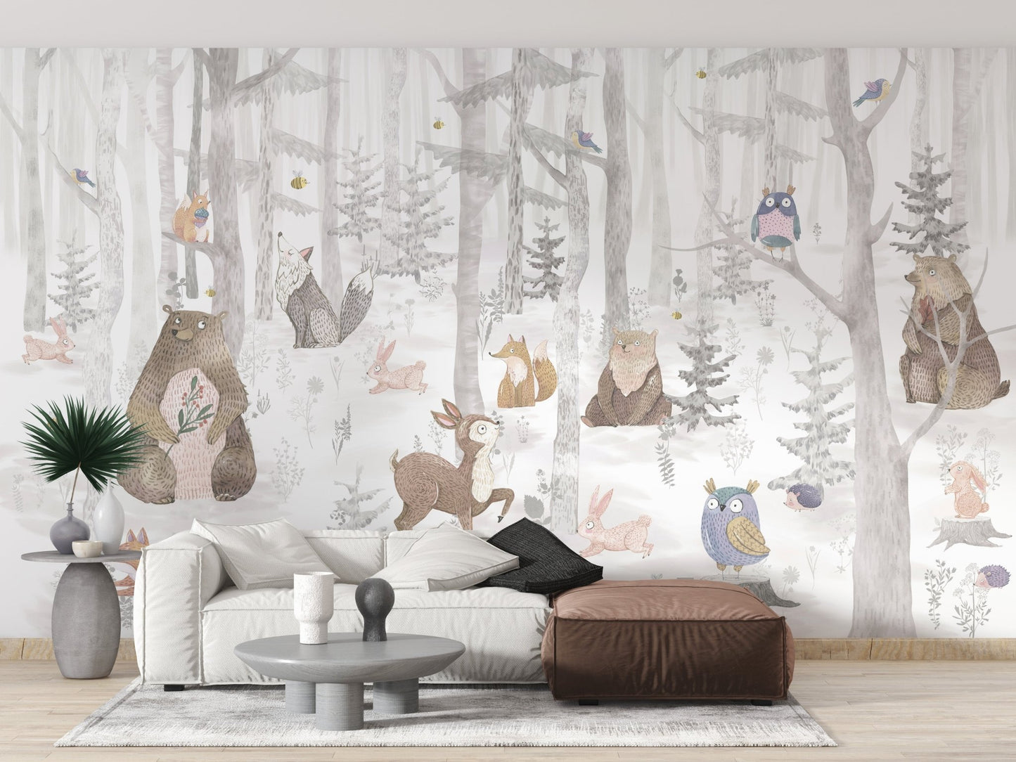 Watercolor Kids Animal Wallpaper Murals - Giffywalls, A418