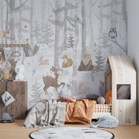 Watercolor Kids Animal Wallpaper Murals - Giffywalls, A418