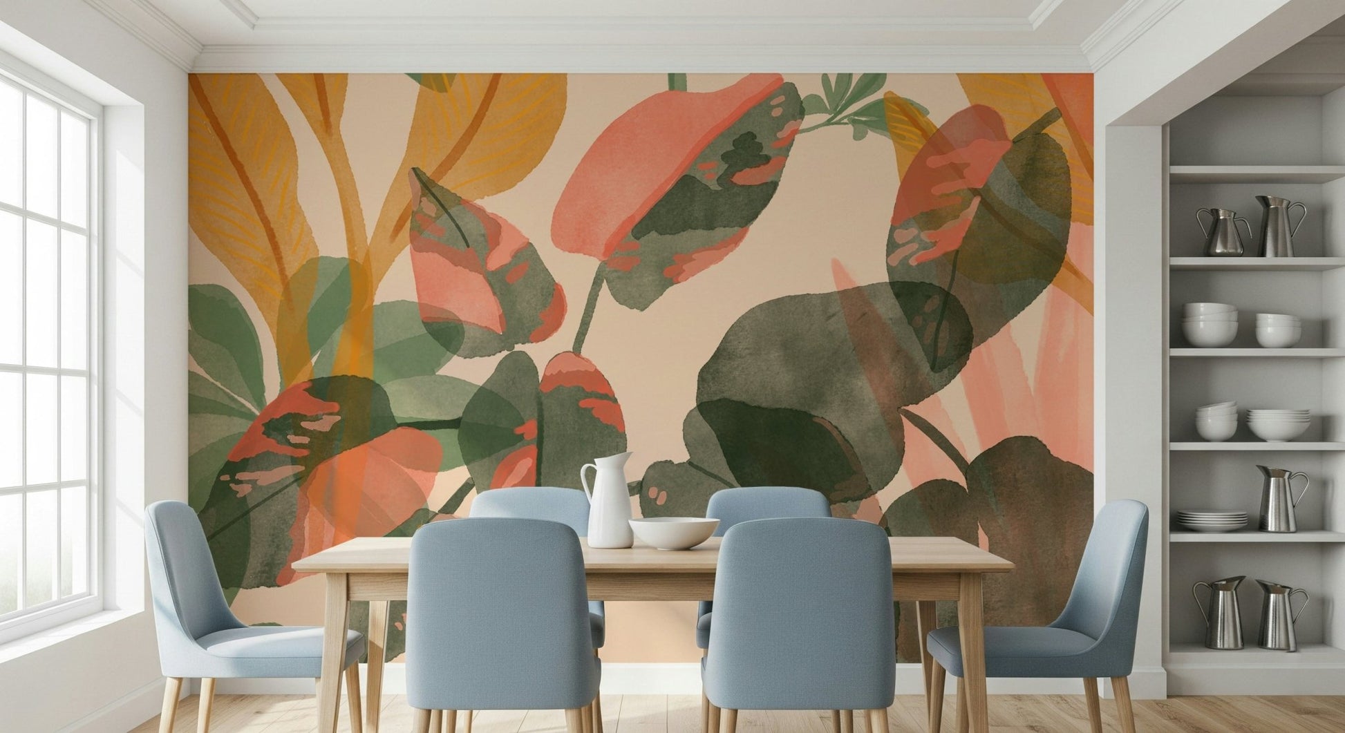 A classic botanical wallpaper for walls., GD5546