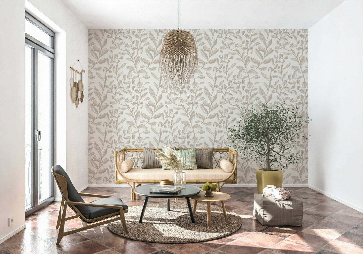 Watercolor Leaves Wallpaper⁠