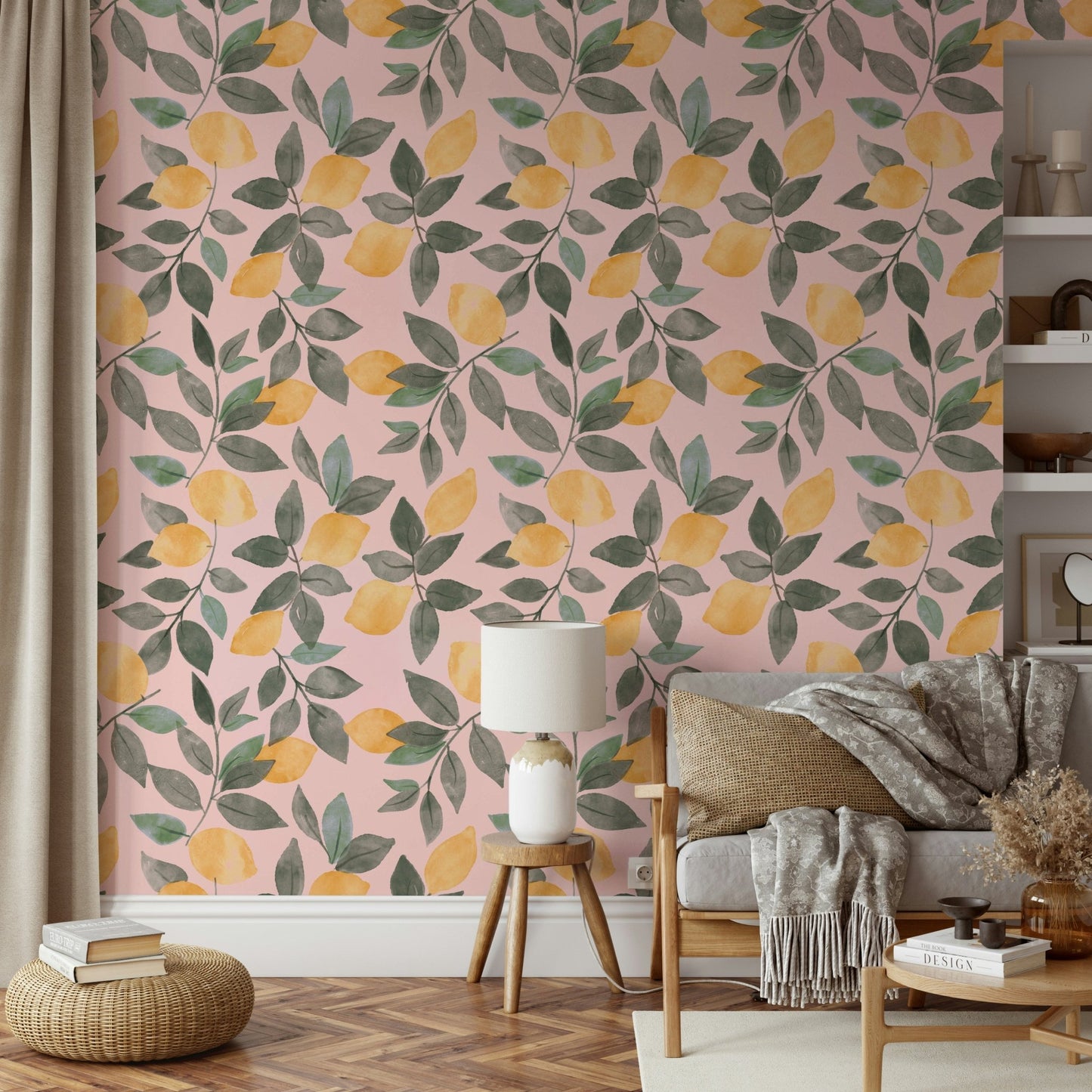 Watercolor Lemon Grove wall mural

