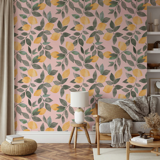 Watercolor Lemon Grove wall mural, GD924