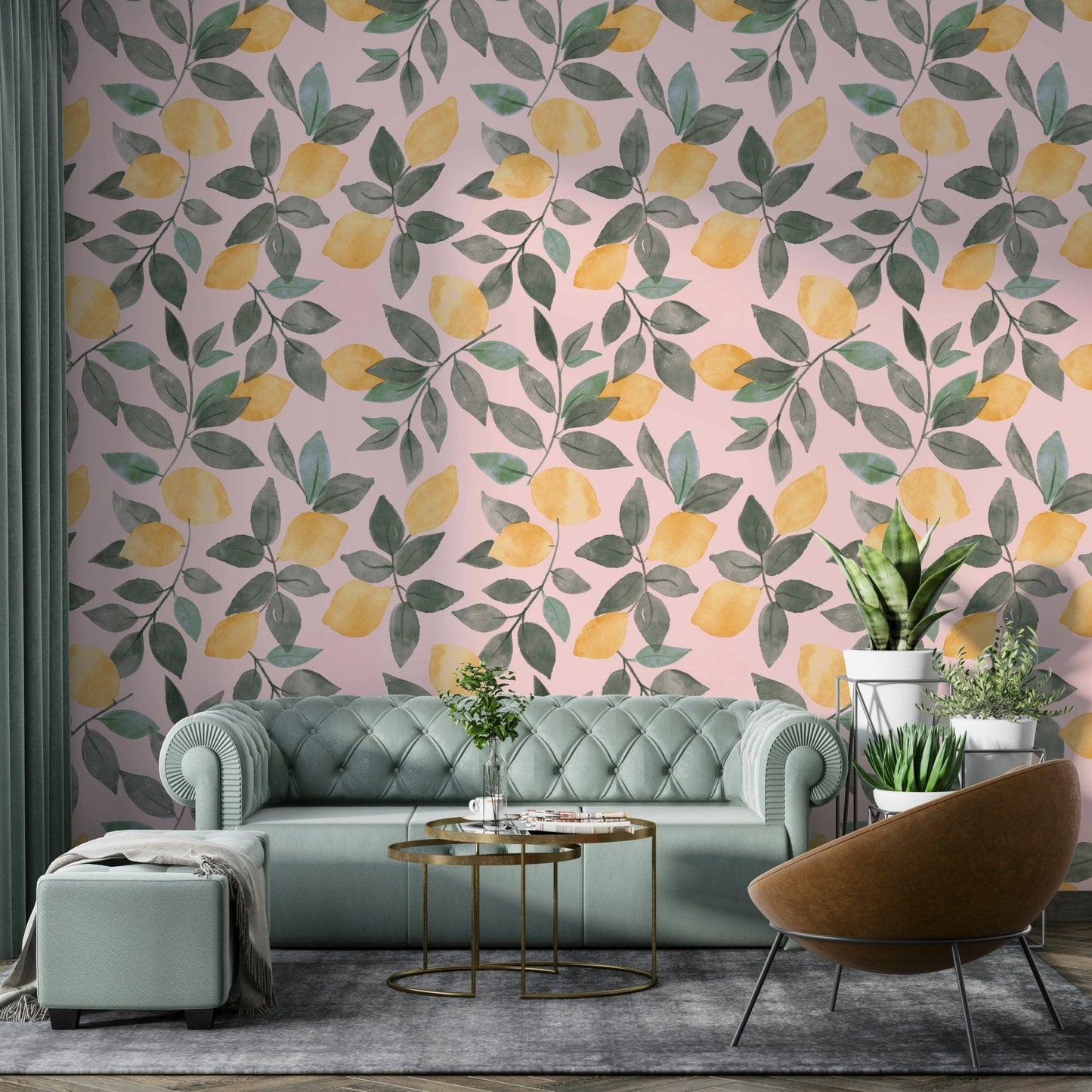 Fresh fruit wallpaper for interiors


