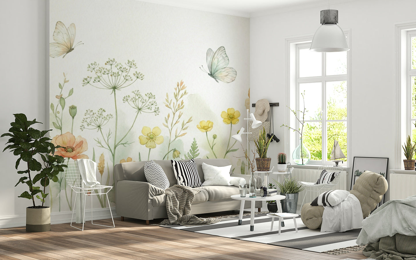 Meadow whispers wall mural in a master suite wallpaper mural