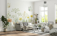 Meadow whispers wall mural in a master suite wallpaper mural