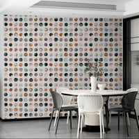 Subtle terracotta orange watercolor dot wallpaper design

