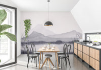 Watercolor Mountain Painting Wallpaper - Giffywalls