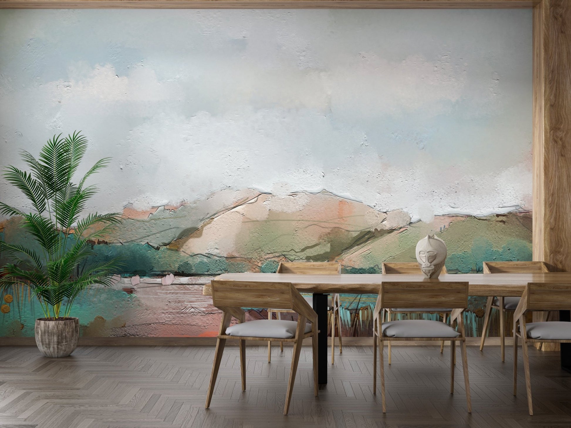 Watercolor Mountain Wallpaper Mural - Giffywalls