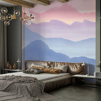 Pastel watercolor art mural wallpaper

