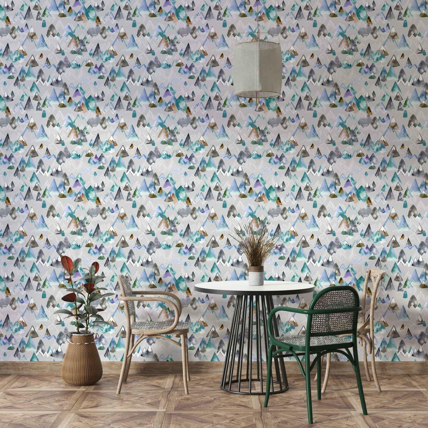 Kids room mountain mural

