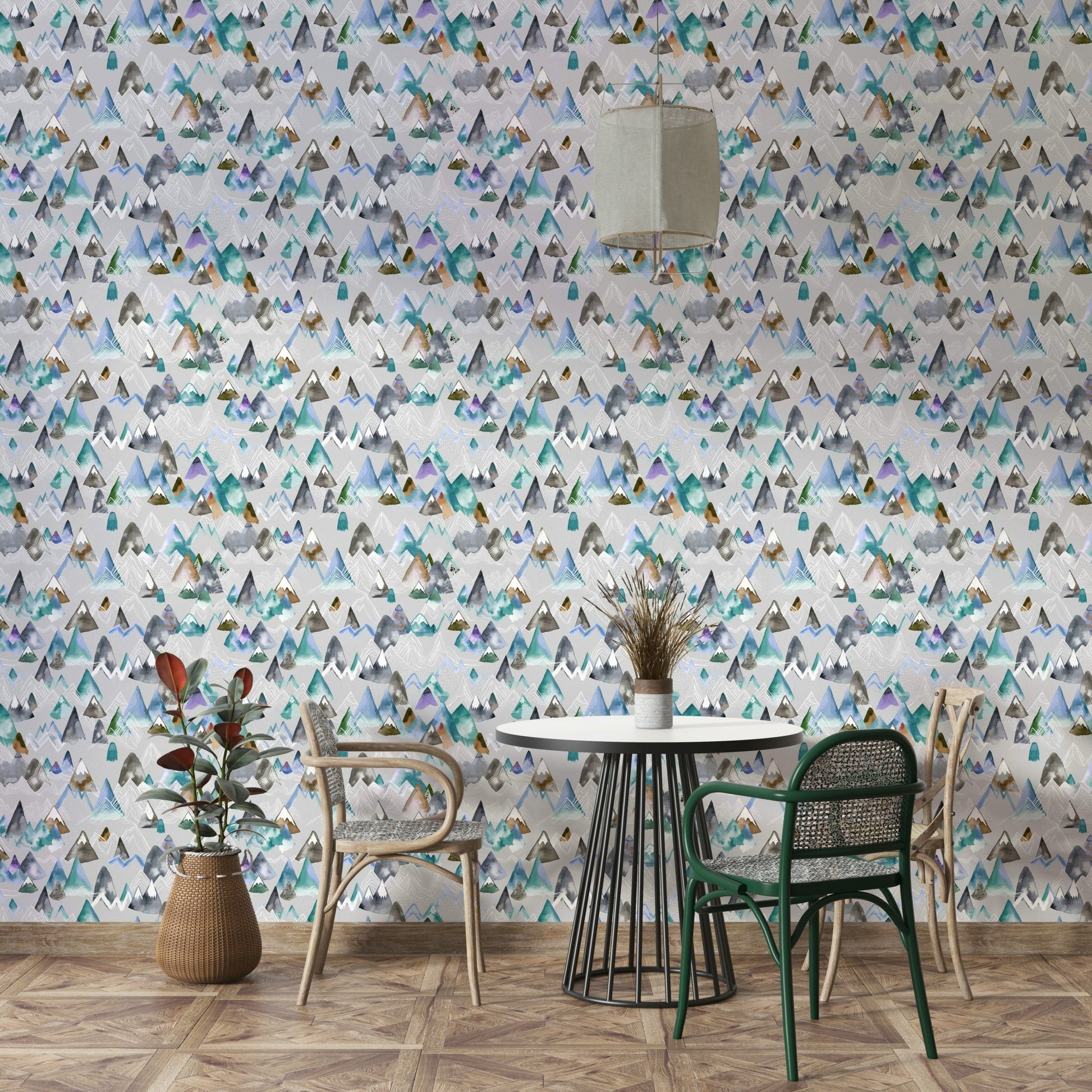 Kids room mountain mural

