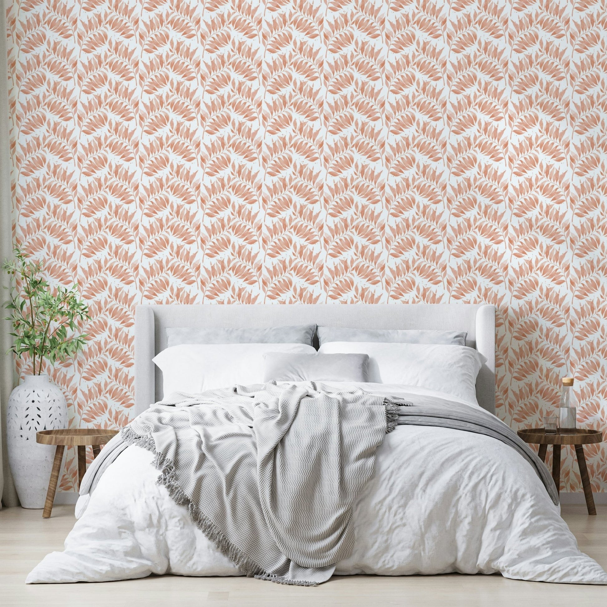 Earthy textured leaf wallpaper for walls
 GD688
