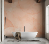 Peach tone watercolor wall covering
