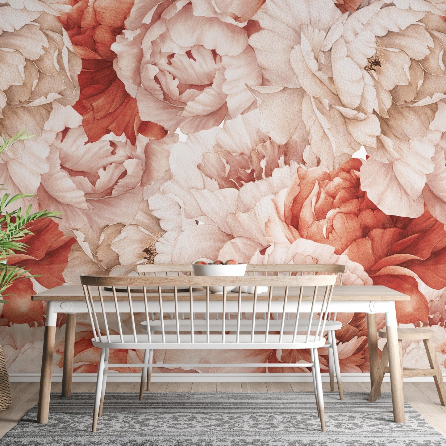 Shameless Peonies Florals Peel and Stick Wallpaper Murals - Giffywalls A816